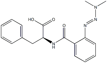 N-[o-(3,3-Dimethyl-1-triazeno)benzoyl]-3-phenyl-L-alanine Struktur