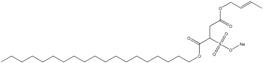 2-(Sodiosulfo)succinic acid 1-nonadecyl 4-(2-butenyl) ester Struktur