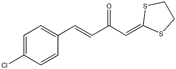 1-(1,3-Dithiolan-2-ylidene)-4-(4-chlorophenyl)-3-buten-2-one Struktur