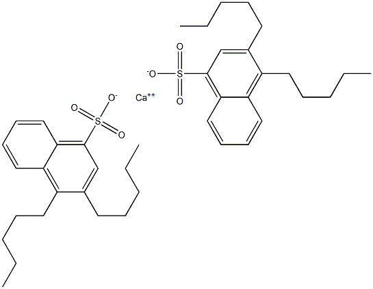 Bis(3,4-dipentyl-1-naphthalenesulfonic acid)calcium salt Struktur