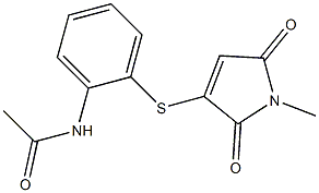 2-(2-Acetylaminophenylthio)-N-methylmaleimide Struktur