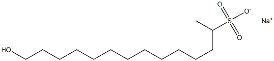 14-Hydroxytetradecane-2-sulfonic acid sodium salt Struktur