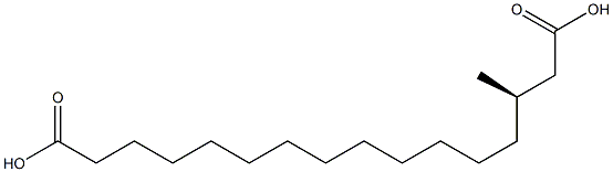 [R,(+)]-3-Methylhexadecanedioic acid Struktur