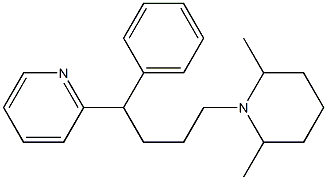 2-[4-(2,6-Dimethyl-1-piperidinyl)-1-phenylbutyl]pyridine Struktur