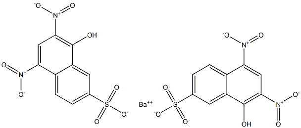 Bis(8-hydroxy-5,7-dinitro-2-naphthalenesulfonic acid)barium salt Struktur