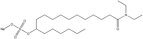 12-(Sodiosulfo)oxy-N,N-diethyloctadecanamide Struktur