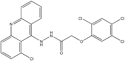 N'-(1-Chloroacridin-9-yl)-2-(2,4,5-trichlorophenoxy)acetohydrazide Struktur