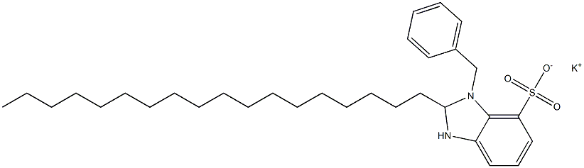 1-Benzyl-2,3-dihydro-2-octadecyl-1H-benzimidazole-7-sulfonic acid potassium salt Struktur