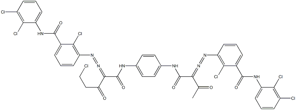 3,3'-[2-(Chloromethyl)-1,4-phenylenebis[iminocarbonyl(acetylmethylene)azo]]bis[N-(2,3-dichlorophenyl)-2-chlorobenzamide] Struktur