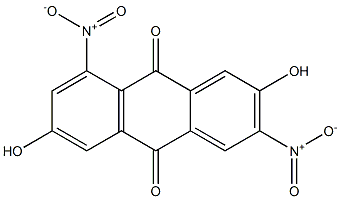 2,6-Dihydroxy-3,8-dinitroanthraquinone Struktur