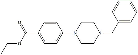 4-(4-Benzylpiperazino)benzoic acid ethyl ester Struktur