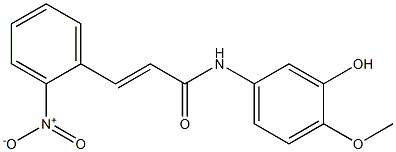 N-(3-Hydroxy-4-methoxyphenyl)-3-[2-nitrophenyl]propenamide Struktur