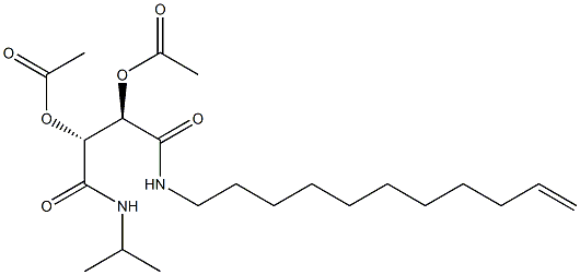 (2R,3R)-4-[(1-Methylethyl)amino]-4-oxo-2,3-diacetoxy-N-(10-undecenyl)butyramide Struktur