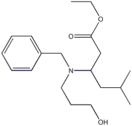 3-[Benzyl(3-hydroxypropyl)amino]-5-methylhexanoic acid ethyl ester Struktur