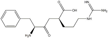 (2S)-5-[(Aminoiminomethyl)amino]-2-[(S)-3-amino-4-phenyl-2-oxobutyl]pentanoic acid Struktur