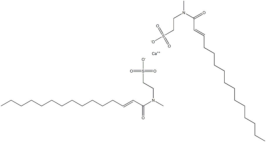 Bis[N-(2-pentadecenoyl)-N-methyltaurine]calcium salt Struktur