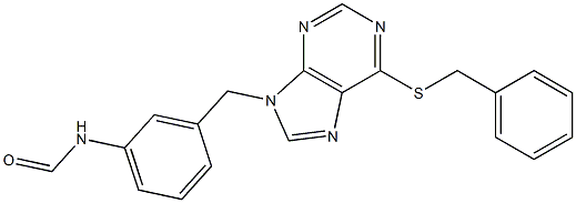 N-[3-[[6-(Benzylthio)-9H-purin-9-yl]methyl]phenyl]formamide Struktur