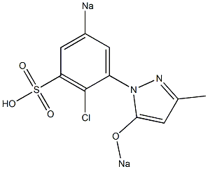 1-(2-Chloro-5-sodiosulfophenyl)-3-methyl-5-sodiooxy-1H-pyrazole Struktur