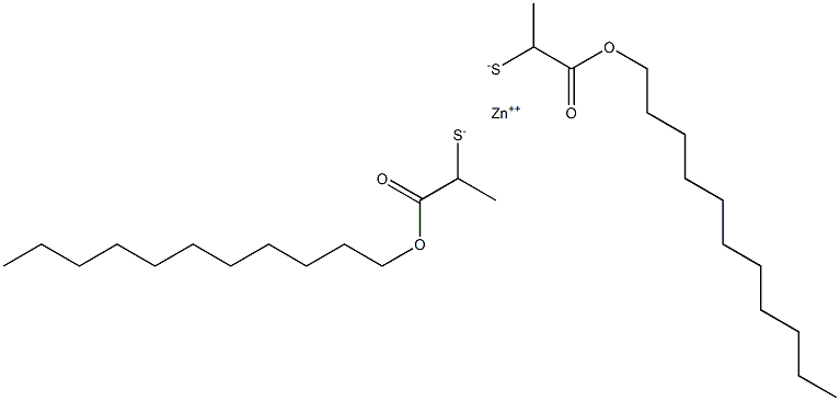 Zinc bis[1-(undecyloxycarbonyl)ethanethiolate] Struktur