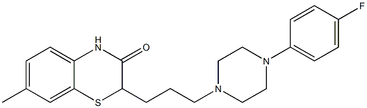 2-[3-[4-(4-Fluorophenyl)piperazin-1-yl]propyl]-7-methyl-2H-1,4-benzothiazin-3(4H)-one Struktur