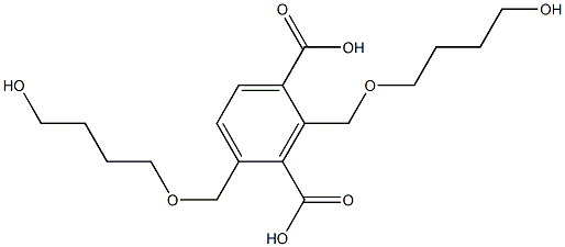 2,4-Bis(6-hydroxy-2-oxahexan-1-yl)isophthalic acid Struktur