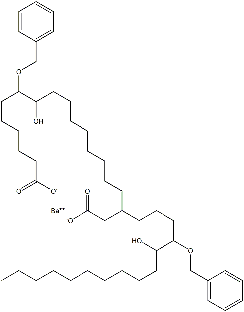 Bis(7-benzyloxy-8-hydroxystearic acid)barium salt Struktur