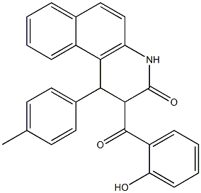 1-(4-Methylphenyl)-1,2-dihydro-2-(2-hydroxybenzoyl)benzo[f]quinolin-3(4H)-one Struktur