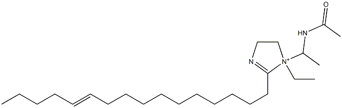 1-[1-(Acetylamino)ethyl]-1-ethyl-2-(11-hexadecenyl)-2-imidazoline-1-ium Struktur