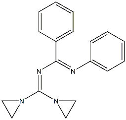 4,4-Bis(1-aziridinyl)-1,2-diphenyl-1,3-diaza-1,3-butadiene Struktur