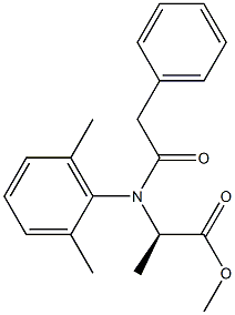 (2R)-2-[(2,6-Dimethylphenyl)(phenylacetyl)amino]propanoic acid methyl ester Struktur