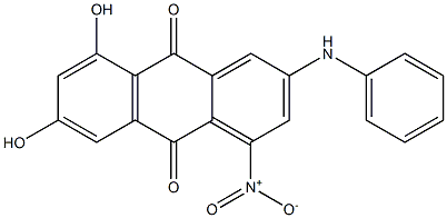 2-Anilino-6,8-dihydroxy-4-nitroanthraquinone Struktur