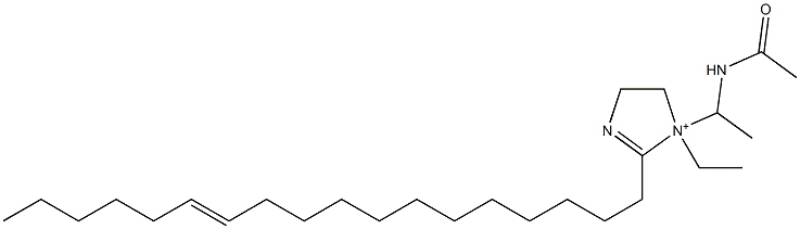 1-[1-(Acetylamino)ethyl]-1-ethyl-2-(12-octadecenyl)-2-imidazoline-1-ium Struktur