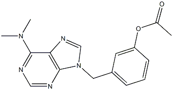 9-(3-Acetyloxybenzyl)-N,N-dimethyl-9H-purin-6-amine Struktur