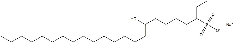 8-Hydroxytricosane-3-sulfonic acid sodium salt Struktur