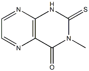 1,2-Dihydro-3-methyl-2-thioxopteridin-4(3H)-one Struktur