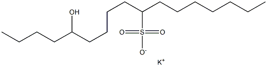 13-Hydroxyheptadecane-8-sulfonic acid potassium salt Struktur