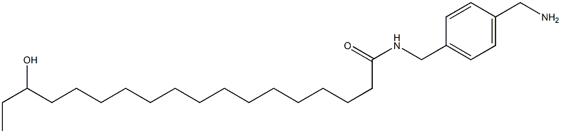 16-Hydroxy-N-(4-aminomethylbenzyl)stearamide Struktur