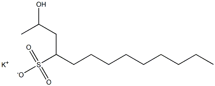 2-Hydroxytridecane-4-sulfonic acid potassium salt Struktur