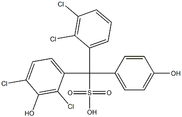 (2,3-Dichlorophenyl)(2,4-dichloro-3-hydroxyphenyl)(4-hydroxyphenyl)methanesulfonic acid Struktur