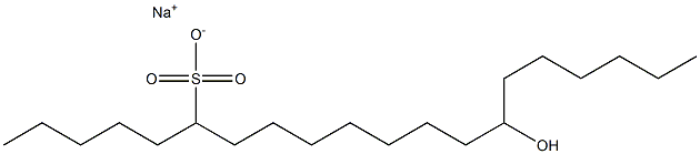 14-Hydroxyicosane-6-sulfonic acid sodium salt Struktur