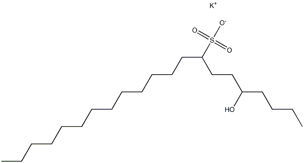 5-Hydroxyhenicosane-8-sulfonic acid potassium salt Struktur