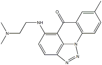 5-[2-Dimethylaminoethylamino]-8-methyl-6H-[1,2,3]triazolo[4,5,1-de]acridin-6-one Struktur