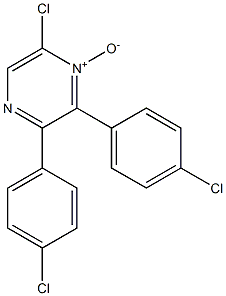 6-Chloro-2,3-bis(4-chlorophenyl)pyrazine 1-oxide Struktur