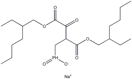 2,3-Bis(2-ethylhexyloxycarbonyl)-3-oxopropylphosphinic acid sodium salt Struktur