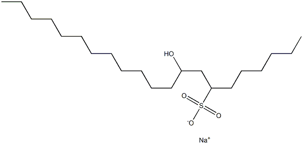 9-Hydroxyhenicosane-7-sulfonic acid sodium salt Struktur