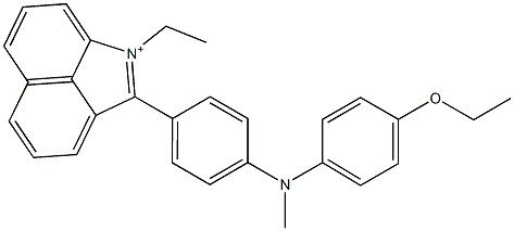 2-[4-[(4-Ethoxyphenyl)(methyl)amino]phenyl]-1-ethylbenz[cd]indol-1-ium Struktur