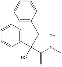 N-Methyl-2-hydroxy-2-benzyl-2-(phenyl)acetohydroxamic acid Struktur