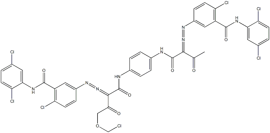 3,3'-[2-(Chloromethyloxy)-1,4-phenylenebis[iminocarbonyl(acetylmethylene)azo]]bis[N-(2,5-dichlorophenyl)-6-chlorobenzamide] Struktur