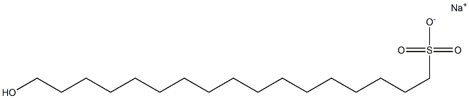 17-Hydroxyheptadecane-1-sulfonic acid sodium salt Struktur