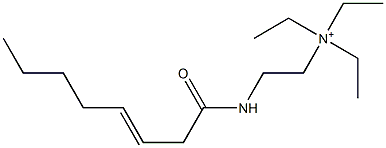 N,N,N-Triethyl-2-(3-octenoylamino)ethanaminium Struktur